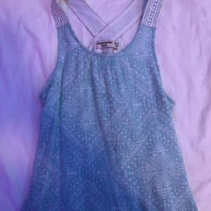 blue abercrombie tank top